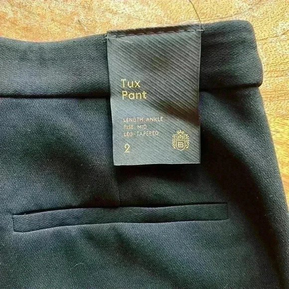 Babaton Tuxedo Ankle Pants  | Black | Size 2 | Mid Rise | Tapered Trouser Pants - Picture 5 of 13